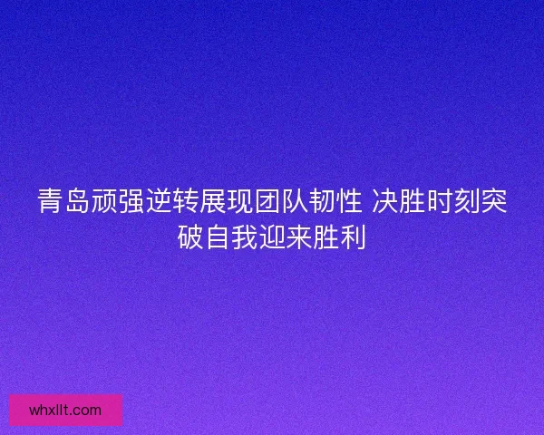 青岛顽强逆转展现团队韧性 决胜时刻突破自我迎来胜利